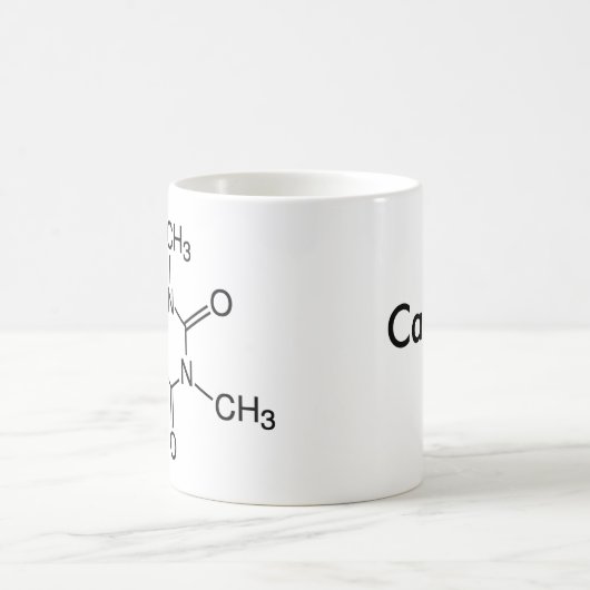 Caffeine Molecule Coffee Mok (Center)