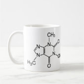 Caffeine Molecule Coffee Mok (Links)