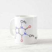 Caffeine Molecule Coffee Mok (Voorkant links)