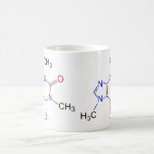 Caffeine Molecule Coffee Mok (Center)