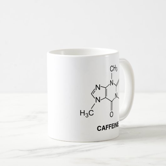 Caffeine Molecule Coffee Mok (Voorkant rechts)