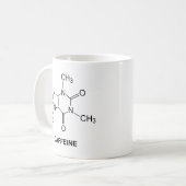 Caffeine Molecule Coffee Mok (Voorkant links)