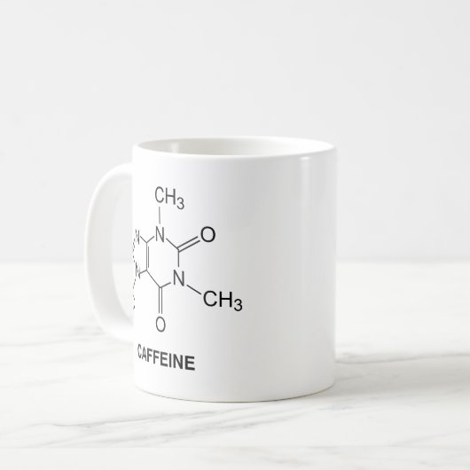 Caffeine Molecule Coffee Mok (Voorkant links)