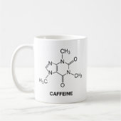 Caffeine Molecule Coffee Mok (Links)