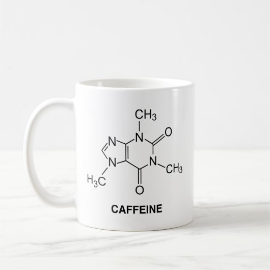 Caffeine Molecule Coffee Mok (Links)