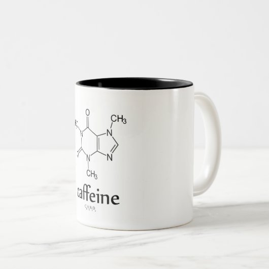Caffeine Molecule Coffee Mok (Voorkant rechts)