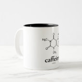 Caffeine Molecule Coffee Mok (Voorkant links)
