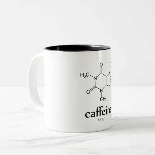 Caffeine Molecule Coffee Mok (Voorkant links)