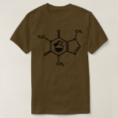 Caffeine Molecule Coffee Pot Lovers Formule Funny T-shirt (Design voorkant)