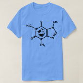 Caffeine Molecule Coffee Pot Lovers Formule Funny T-shirt (Design voorkant)