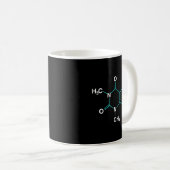 Caffeine Molecule - Funny Coffee Chemistry Pullove Koffiemok (Voorkant rechts)
