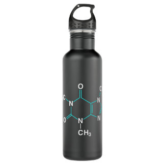 Caffeine Molecule - Funny Coffee Chemistry Pullove Waterfles