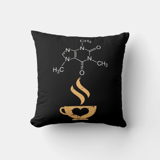 Caffeine Molecule Gift Coffee Lover Science Nerds Kussen (Voorkant)