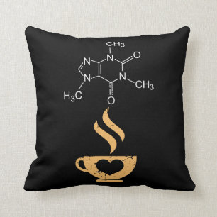 Caffeine Molecule Gift Coffee Lover Science Nerds Kussen