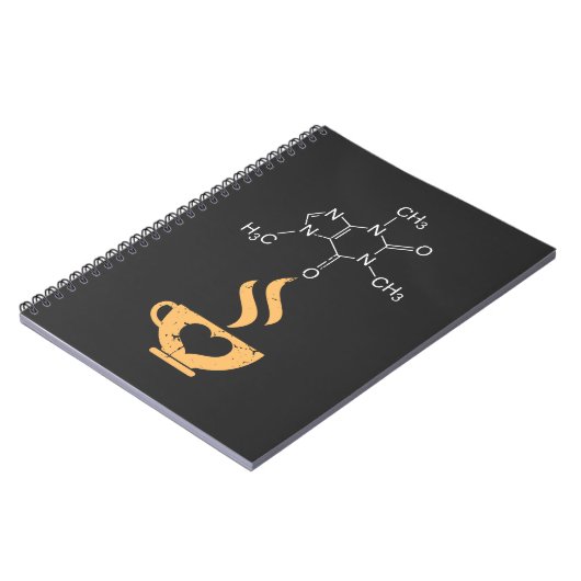 Caffeine Molecule Gift Coffee Lover Science Nerds Notitieboek (Linkerzijde)