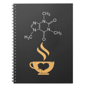 Caffeine Molecule Gift Coffee Lover Science Nerds Notitieboek