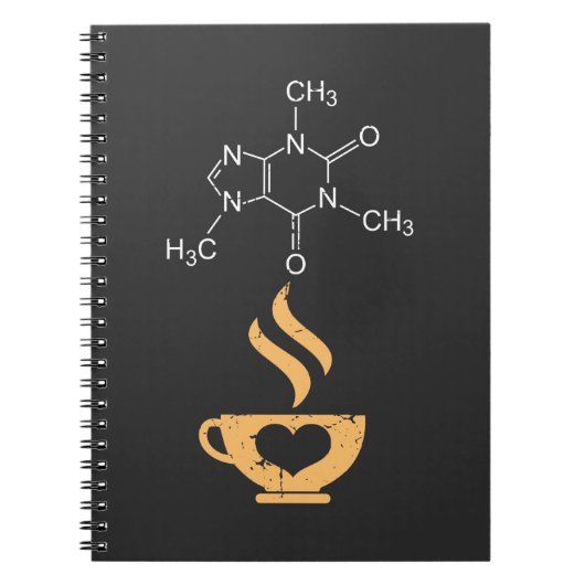 Caffeine Molecule Gift Coffee Lover Science Nerds Notitieboek (Voorkant)