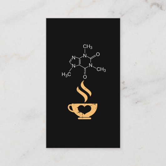 Caffeine Molecule Gift Coffee Lover Science Nerds Visitekaartje (Voorkant)
