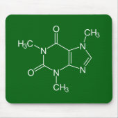 Caffeine Molecule Green Muismat (Voorkant)