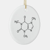 Caffeine Molecule keramisch siermiddel Keramisch Ornament (Rechts)