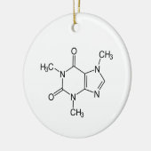 Caffeine Molecule keramisch siermiddel Keramisch Ornament (Links)