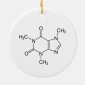 Caffeine Molecule keramisch siermiddel Ornament (Achterkant)