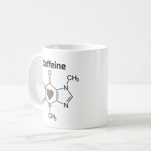 Caffeine Molecule Koffiemok (Voorkant links)