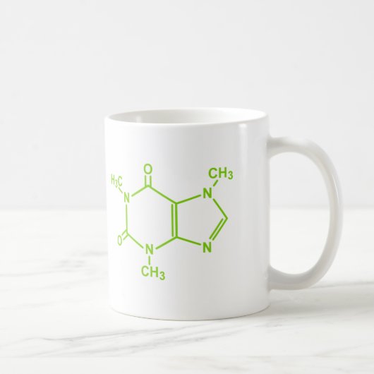 Caffeine Molecule Koffiemok (Rechts)