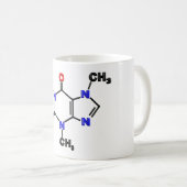Caffeine Molecule Koffiemok (Voorkant rechts)