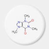 Caffeine Molecule Magneet (Voorkant)