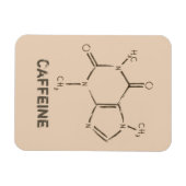 Caffeine Molecule Magneet (Horizontaal)