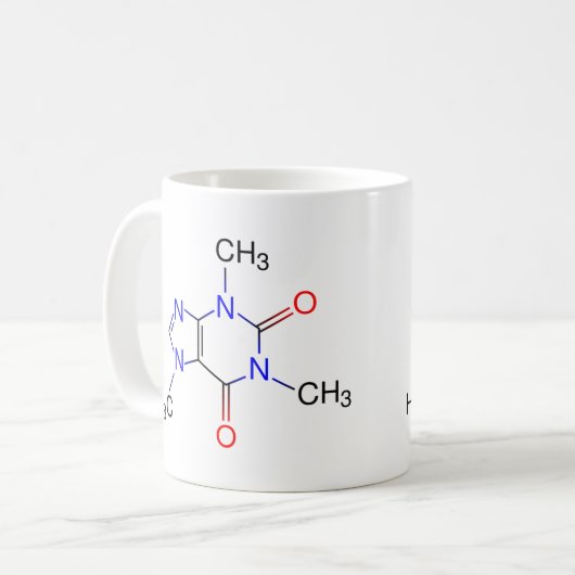 Caffeine Molecule Mok (Voorkant links)