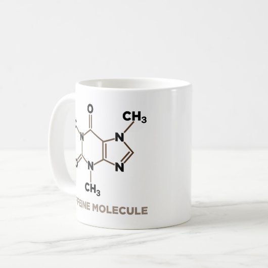 Caffeine Molecule Mok (Voorkant links)