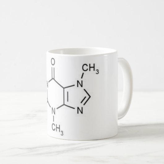 Caffeine Molecule mok (Voorkant rechts)