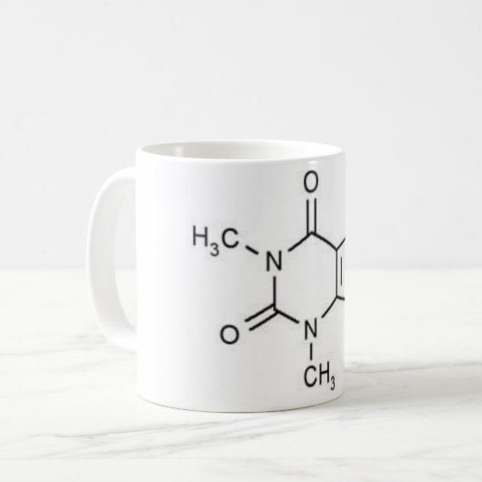 Caffeine Molecule mok (Voorkant links)