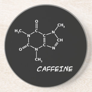 Caffeine Molecule-Onderzetter Zandsteen Onderzetter
