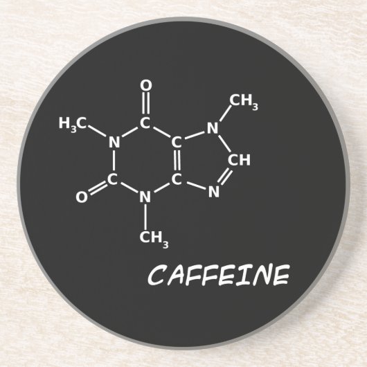 Caffeine Molecule-Onderzetter Zandsteen Onderzetter (Voorkant)