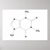 Caffeine Molecule Poster (Voorkant)