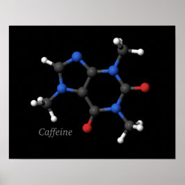 Caffeine Molecule-Poster Poster