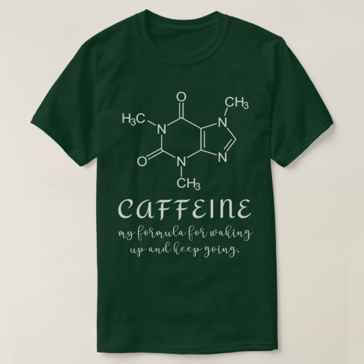 Caffeine Molecule Premium  T-shirt (Design voorkant)