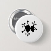 Caffeine Molecule Ronde Button 5,7 Cm (Voorkant /achterkant)