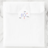 Caffeine Molecule Ronde Sticker (Tas)