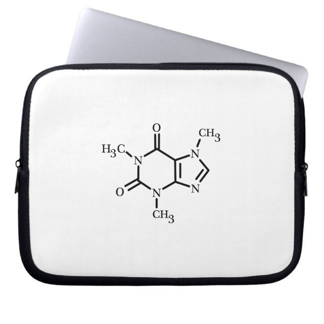 Caffeine Molecule-Sleeve Laptop Sleeve (Voorkant)