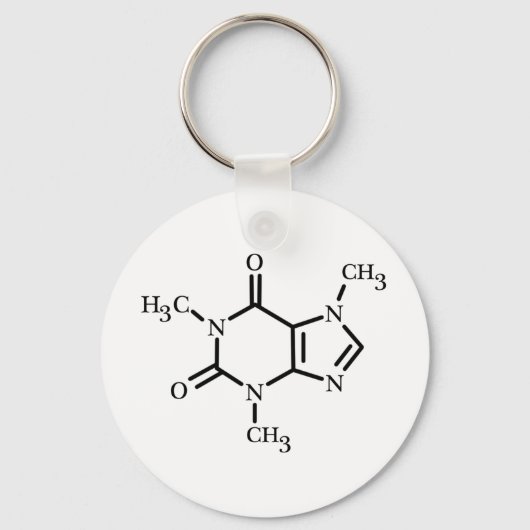 Caffeine Molecule sleutelhanger (Voorkant)