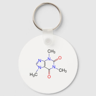 Caffeine Molecule Sleutelhanger
