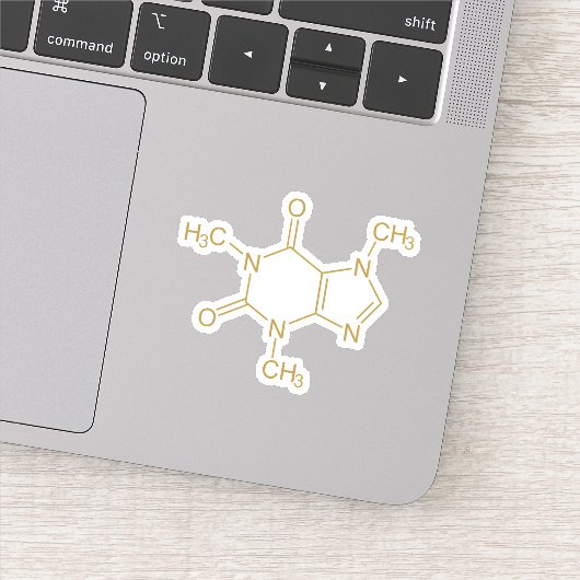 Caffeine Molecule Sticker (Detail)