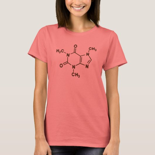 Caffeine Molecule T-shirt (Voorkant)