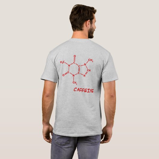 Caffeine Molecule T-shirt (Achterkant volledig)