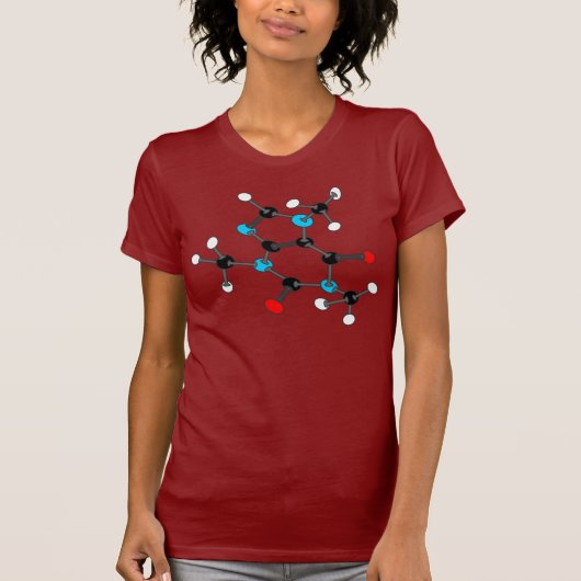 Caffeine Molecule T-shirt (Voorkant)