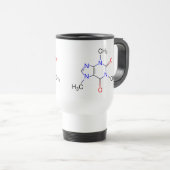 Caffeine Molecule Thermische Mok (Voorkant rechts)